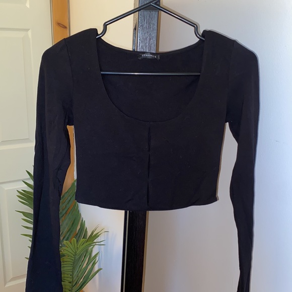 Dynamite Long Sleeve Peekaboo Top - Picture 2 of 3